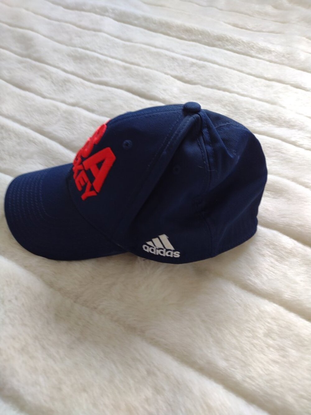 Adidas Men's Hat Cap USA Hockey 2016 World Cup of Hockey Blue L/XL Fitted - Picture 3 of 8